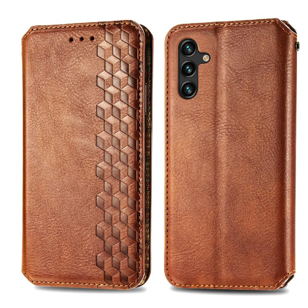 (Brown) Flip Case Compatible With Samsung Galaxy A24 Flip Brown 764549353583