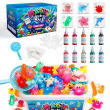 Kiditos Magic Water Elf Toy Kit  Aqua Fairy Water Gel Kit with 10 Magic Gels  6 Sea Creature Molds. Christmas Gifts  Birthday Gifts  Party F