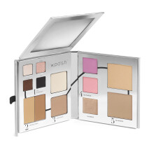 Woosh Beauty fold ud ansigt Original makeup palet rejser alle i en neutral creme & pulver (#2.5 medium solbrun)