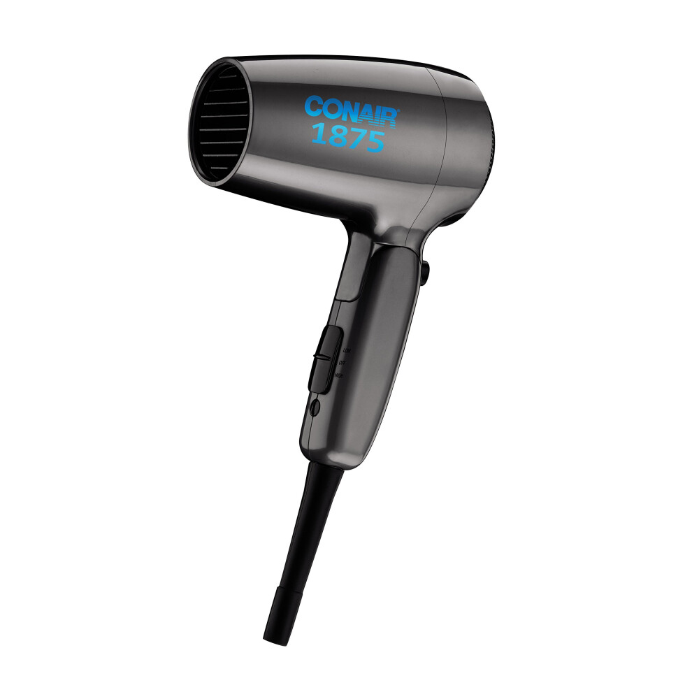 Conair Travel Hair Dryer with Dual Voltage  1875W Compact Hair Dryer with Folding Handle  Travel Blow Dryer