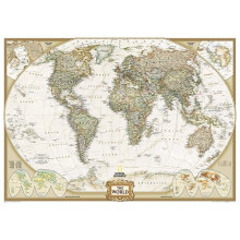 National Geographic Maps NGMRE00620092 World Executive Mural Map