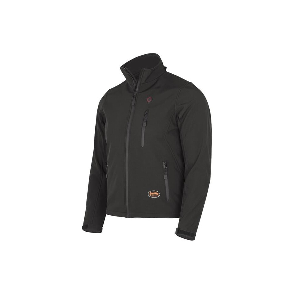 Pioneer SRWV1210370U-M Mens Heated Softshell Jacket, Black - Medium