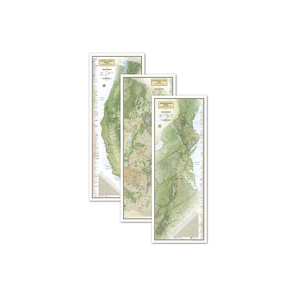 National Geographic Maps NGMRE01021207X Triple Crown of Hiking Map Gift Box