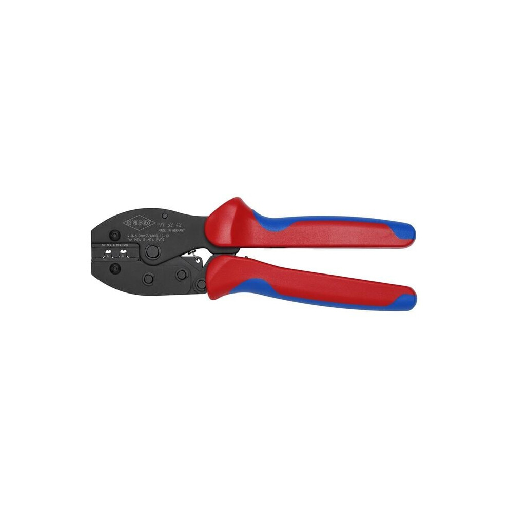 Knipex KNP975242 8.5 in. Force Crimp Pliers Tool for MC4 & MC4 EVO 2, Blue & Red