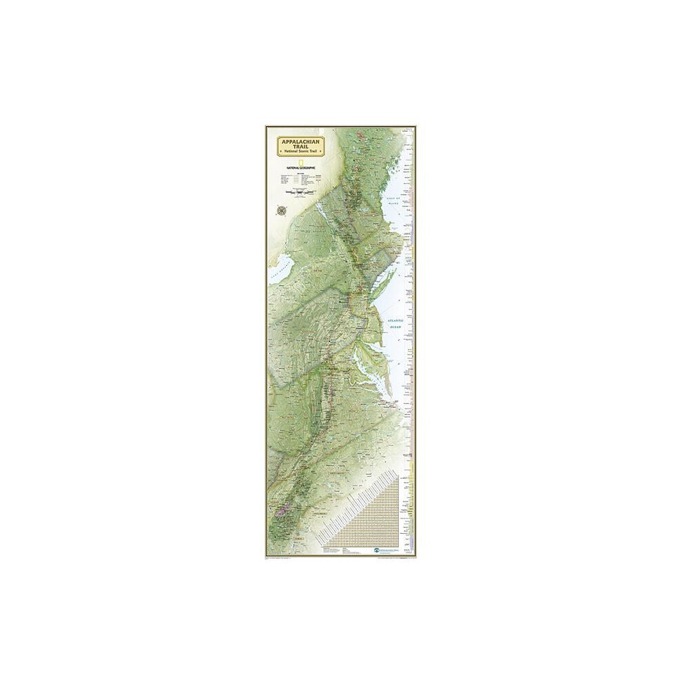 National Geographic Maps NGMRE01020716X Appalachian Trail Map in Gift Box