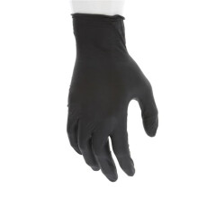 MCR Safety MCR-6061L 4 mil Thickness NitriShield Stealth Disposable Nitrile Gloves, Black - Large