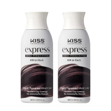 Kiss Express Color #K99 Semi-Permanente Jet Black 3,5 Unzen (Packung mit 2)