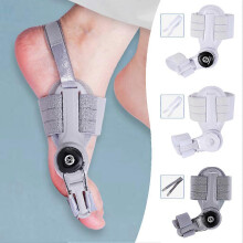 (Gray)Bunion Corrector for Women Men Big Toe, Adjustable Knob Bunion Splint for Bunion Relief, Anti-slip Orthopedic Toe Straightener