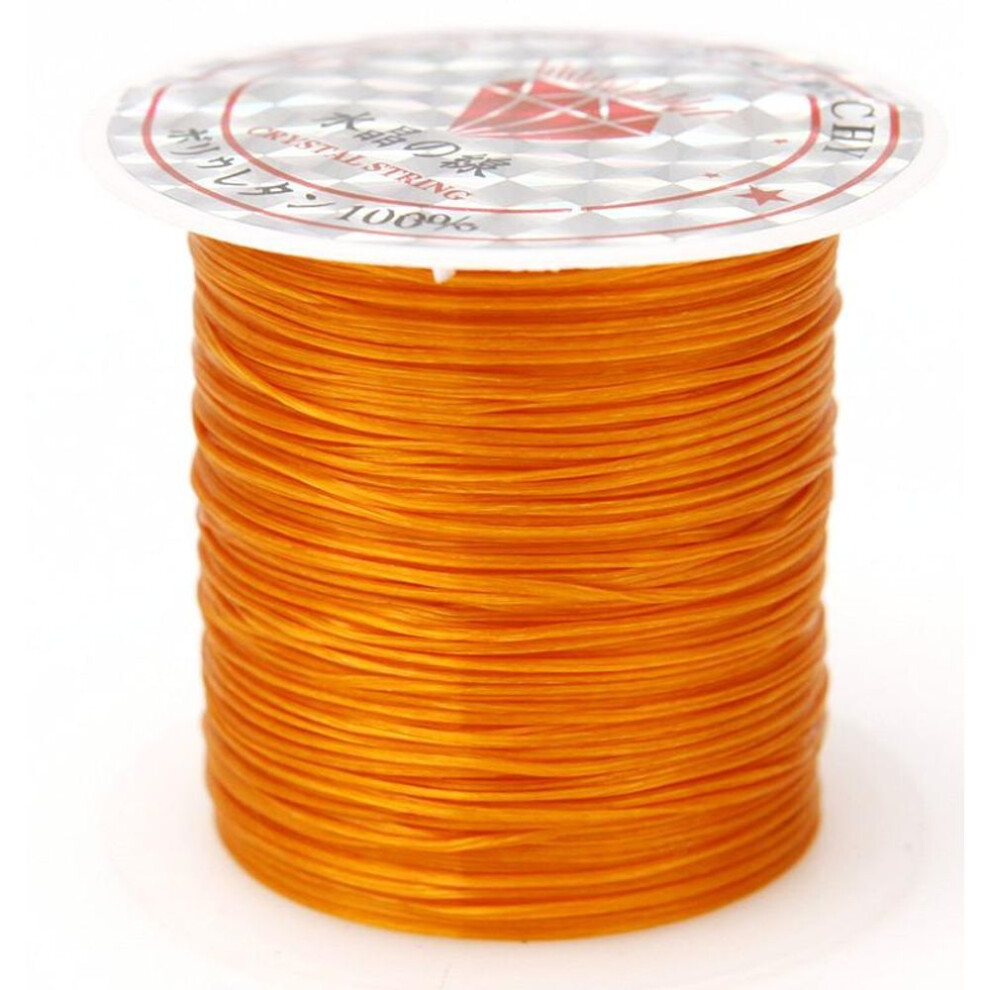 (orange) 10m Stretchy Elastic Beading Thread Cord String For Diy Bracelet Jewelry Making