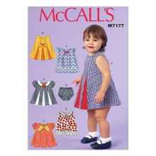McCall's Patterns M7177 Infants' Dresses and Panties Sewing Template