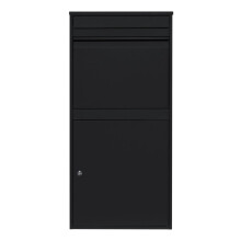 Buz?n de Correos Negro Antirrobo de Pared XL Caja Entrega Cartas Paquetes Postal