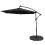 Zwart 3m LED Zweefparasol met Voet 1