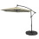 Crème 3m LED Zweefparasol met Voet 1