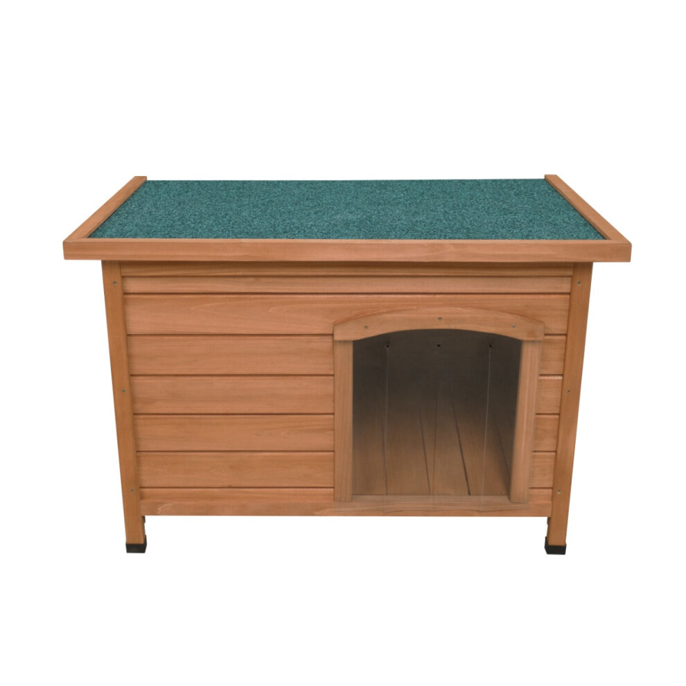 Dog Kennel Wooden Pet House Shelter Animal Hut Outdoor Open Top Raised Base