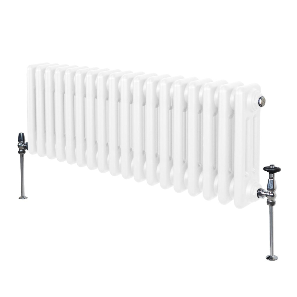 Traditional 3 Column Radiator - 300 x 832 mm - White
