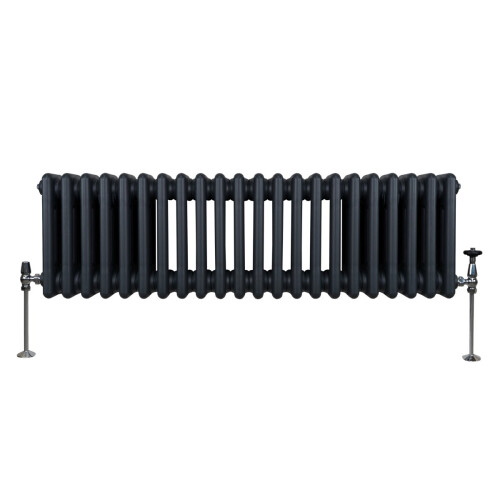 Traditionel 3-søjlet radiator - 300 x 1012 mm - Antracitgrå 1