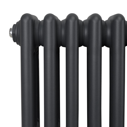 Traditionel 3-søjlet radiator - 300 x 1012 mm - Antracitgrå 2