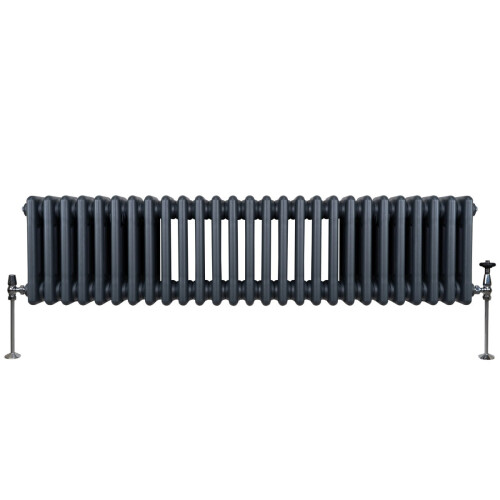Παραδοσιακό καλοριφέρ 3 στηλών - 300 x 1192 mm - γκρι ανθρακί 1