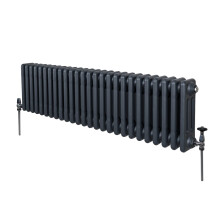 Tradisjonell 3-søyles radiator - 300 x 1192 mm - antrasittgrå
