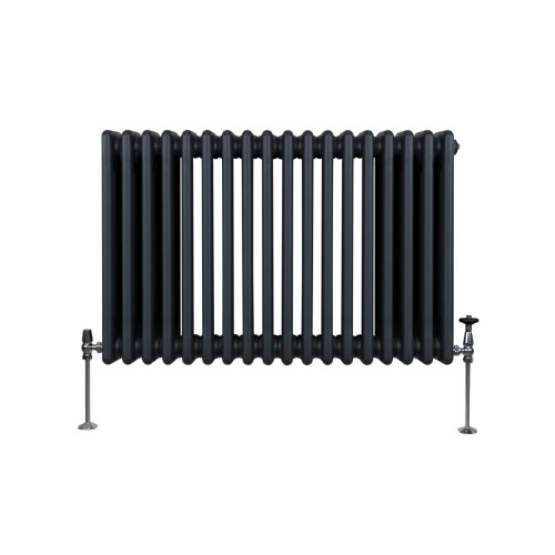 Traditional 3 Column Radiator - 600 x 832 mm - Anthracite 1