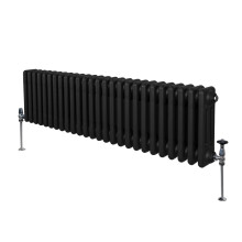 Radiador Tradicional 3 Columnas Horizontal Negro 30x119.2cm