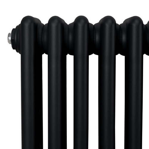 Traditionel 3-søjlet radiator - 1800 x 472 mm - Sort 1