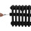 Traditionel 3-søjlet radiator - 1800 x 472 mm - Sort 5