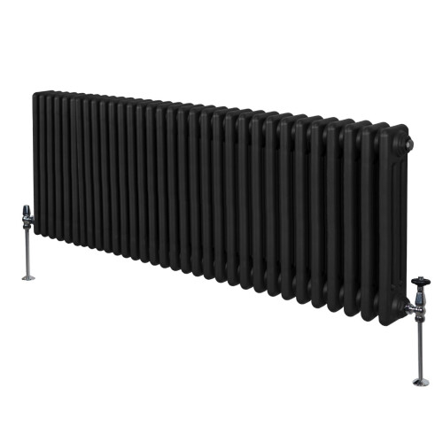 Παραδοσιακό θερμαντικό σώμα 3 στηλών - 600 x 1462 mm - μαύρο