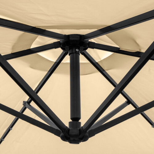 Zweefparasol 3m met LED verlichting - Beige 1
