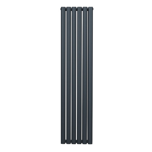 Oval Röhrenheizkörper - 1600mm x 360mm - Anthrazitgrau 1