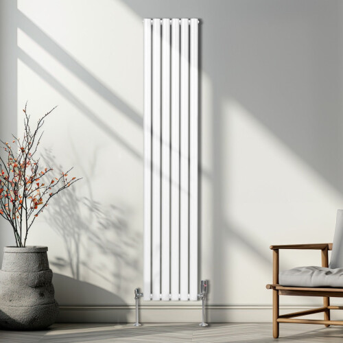 Ovale Kolomradiator - 1800mm x 360mm - Wit 2