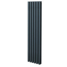 Oval Röhrenheizkörper - 1600mm x 360mm - Anthrazitgrau