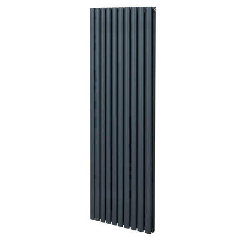 Oval Röhrenheizkörper - 1800mm x 600mm - Anthrazitgrau