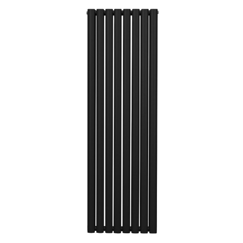 Oval Röhrenheizkörper - 1600mm x 480mm - Schwarz 1