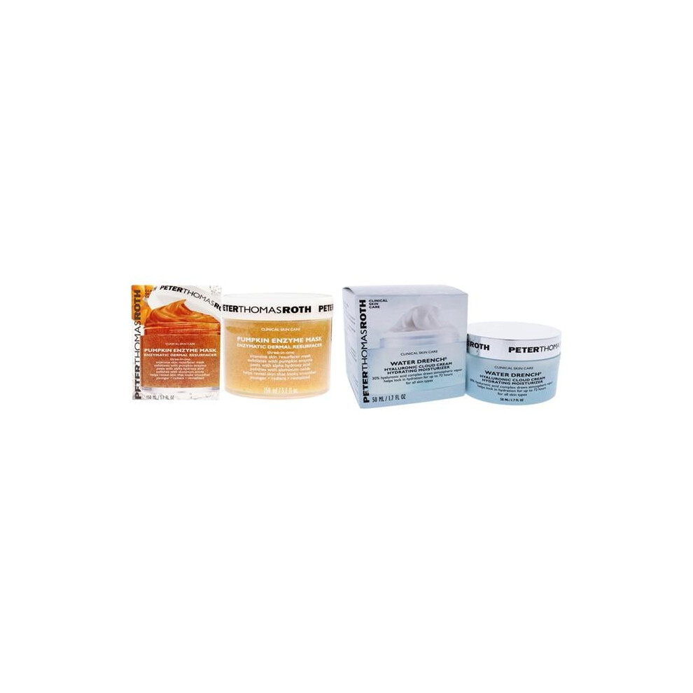 Peter Thomas Roth K0003971 2 Piece Pumpkin Enzyme Mask & Water Drench Hyaluronic Cloud Cream Kit for Women