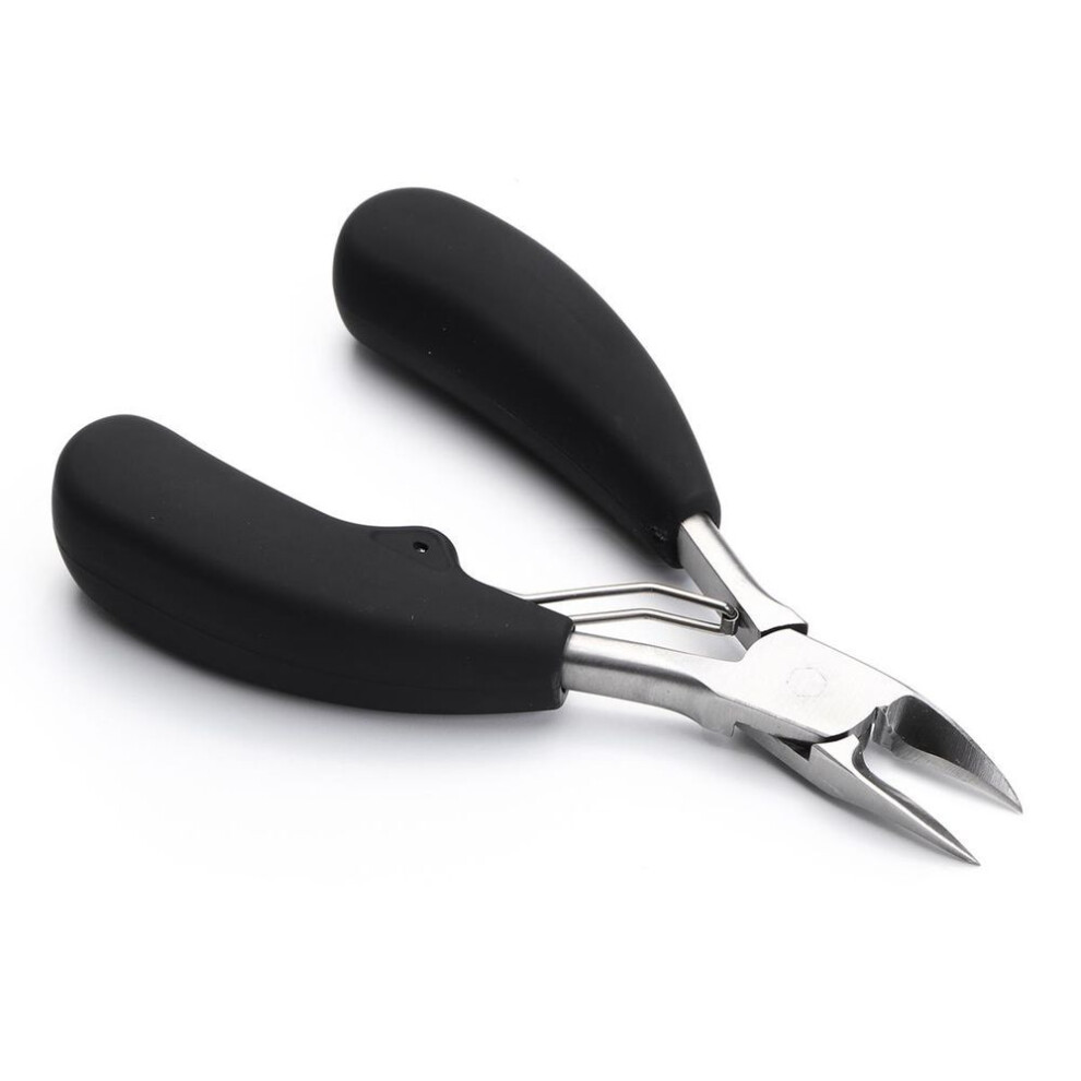Monja Black Nail Art Cuticle Scissor Dead Skin Remove Cleaning Trimming Nipper Clipper Manicure Tool
