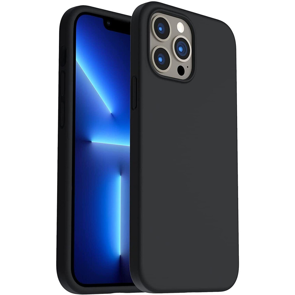 Coque Silicone pour iPhone 16 15 14 13 Pro Max 12 mini 11 Pro XS XR 8 7 6 SE-Noir-iPhone 16 Pro Max