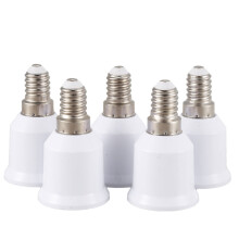 5 kpl E14, E27 Adapterijalusta Ruuvi LED-lampun kantamuunnin, valkoinen