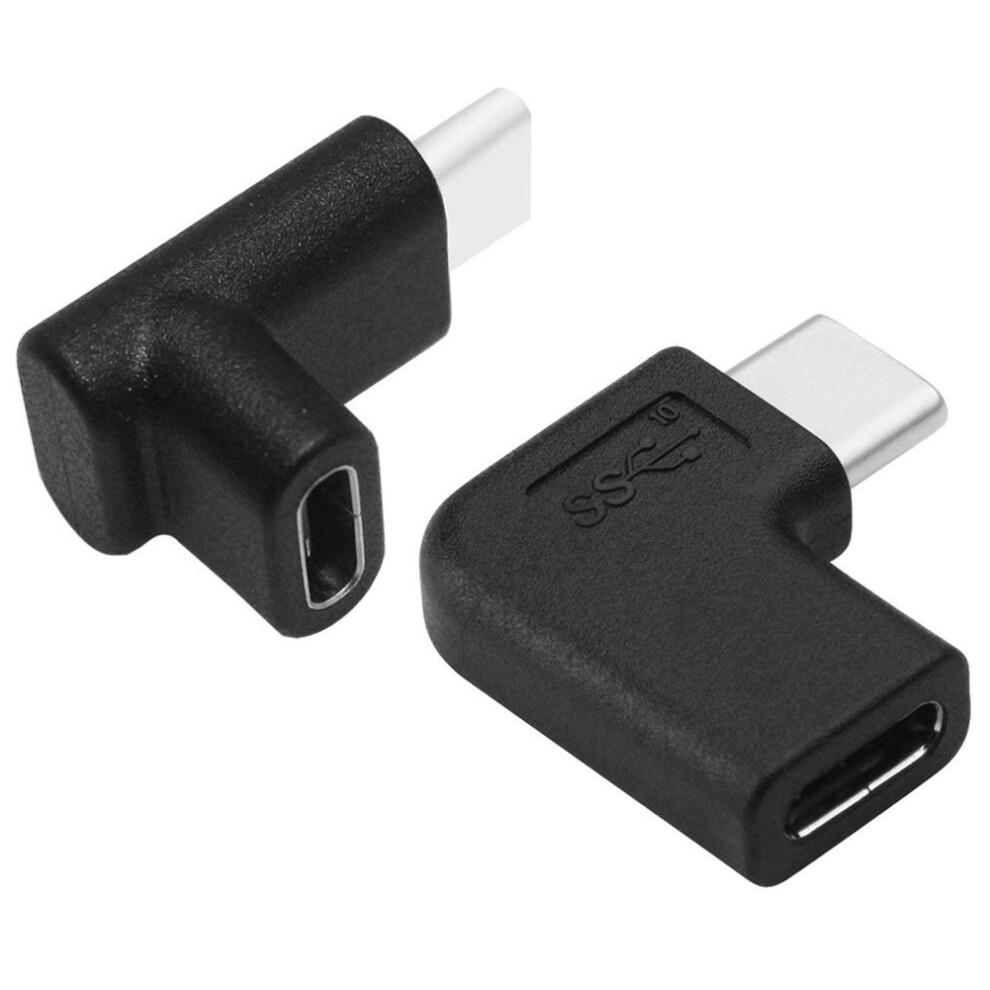 Adaptateur USB C m?le vers femelle ? 90 degr?s, adaptateur d'extension USB-C 3.1 Type-C coud? vers le haut et vers le bas ? droite et ? gauche