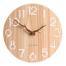 Nordic Houten 3D Wandklok Kunst Hol voor Kinderkamer/Woondecoratie 12 Inch