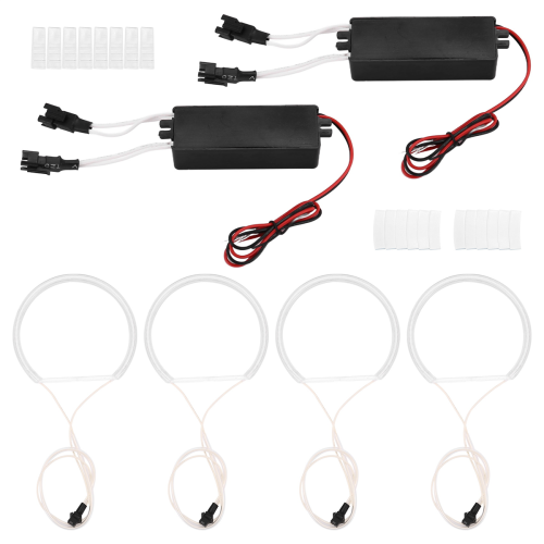 4 τμχ Λευκός προβολέας CCFL LED Angel Eyes Kit Halo Ring DRL Λάμπα φλας για- E36 E46 E39 E38 2