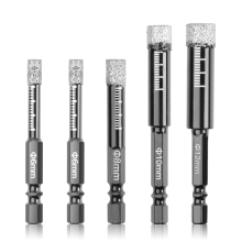 Diamond Drill Bits, 5-Pack Dry Core Bit Set for Ceramic,,Tile,Glass,Marble,Brick,Size 6,8,10,12 mm