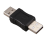 (R) USB A Stecker auf Stecker Adapter Schwarz 3