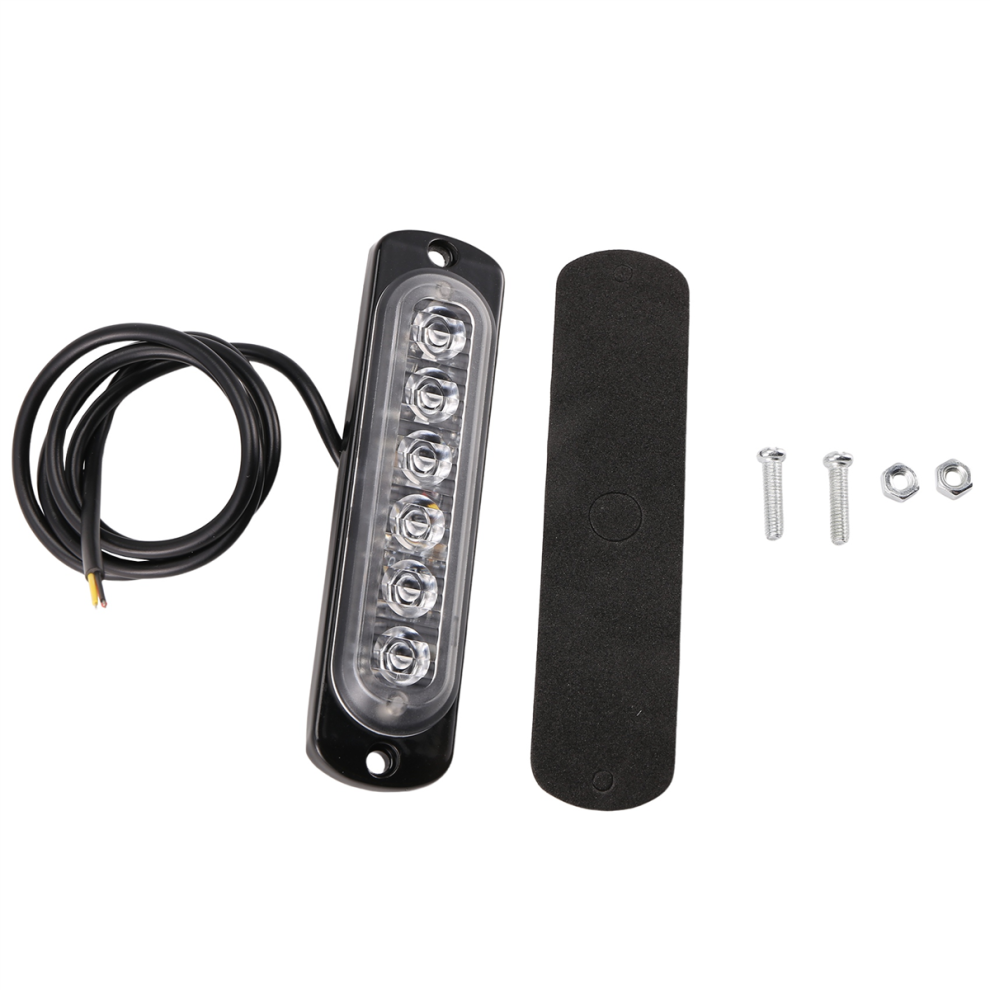 12V-24V 6Led Flash Emergency Car Vehicle Warning Strobe Flashing Light/Blue 4852624808083