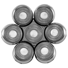 Replacement Cutter for Electric Shaver Men Beard Trimmer Wet and Dry 7D Floating Heads Blade Silver