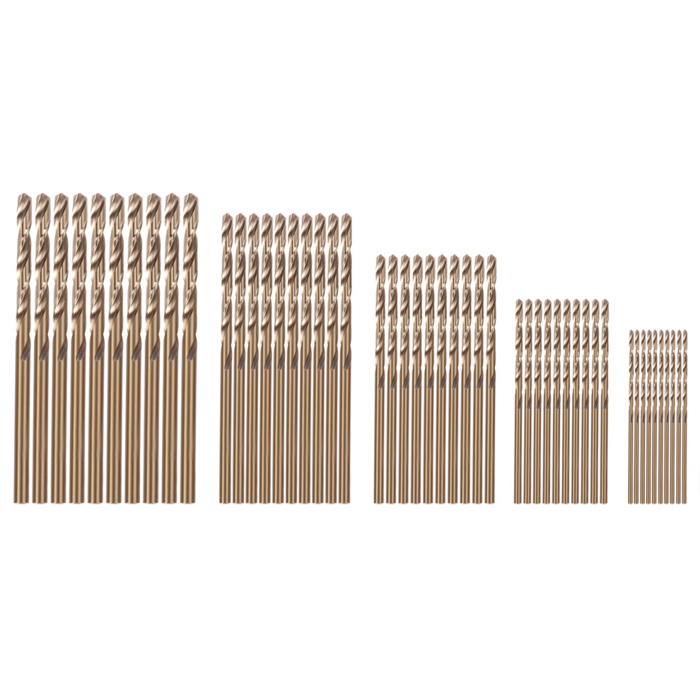 50-Teiliges Drillforce Tools M35 Kobalt-Bohrerset, Hss-Co-Set 1?3 Mm, Zum Bohren In Geh?Rtetem Stahl, Gusseisen Und Edelstahl-image