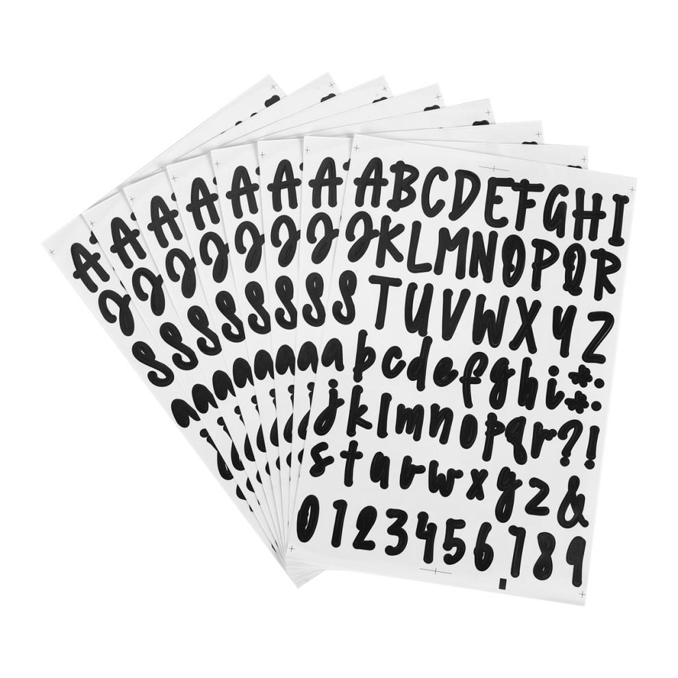 vellen zelfklevende vinyl letters cijfers kit, stickers DIY Decal Script voorraadkast labels voor borden