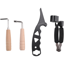 Gitaarsnarenspanner, zeskantige metalen sleutel, multifunctionele set voor het afstellen van de opwinder