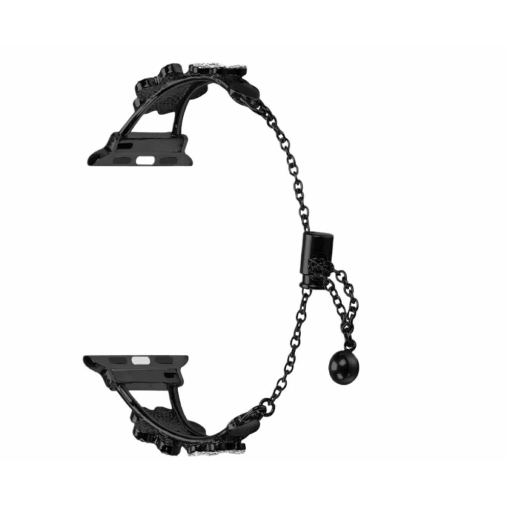 Diamond Studded Chain Strap Suitable For Apple Watch789/Iwatchs10 Ultra2 766262132162