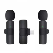 K9 2-in-1-Kabelloses Clip-on-Live-Mini-Mikrofon mit automatischer Geräuschunterdrückung